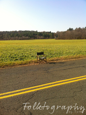 chair on side of road